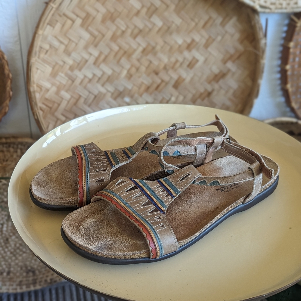 Naot 42 Odelia Bohemian Sandals Cork Comfort Shoes Adjustable Luxury - Picture 4 of 14